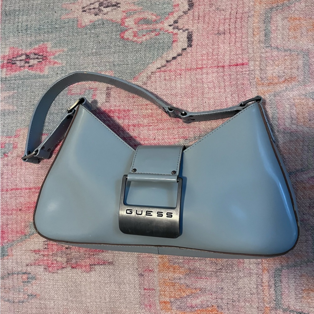 Vintage Baby Blue GUESS Shoulder Bag